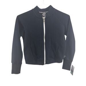 NWT Umbro Girls' Black Full Zip Sweatshirt Youth Size Large 10/12